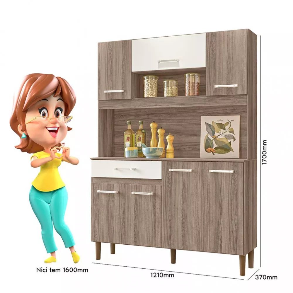 Cozinha Compacta 7 Portas 1 Gaveta Magazin Nicioli