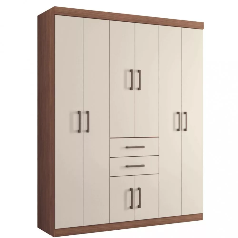 Guarda Roupa Casal 8 Portas 2 Gavetas Verona Santos Andira