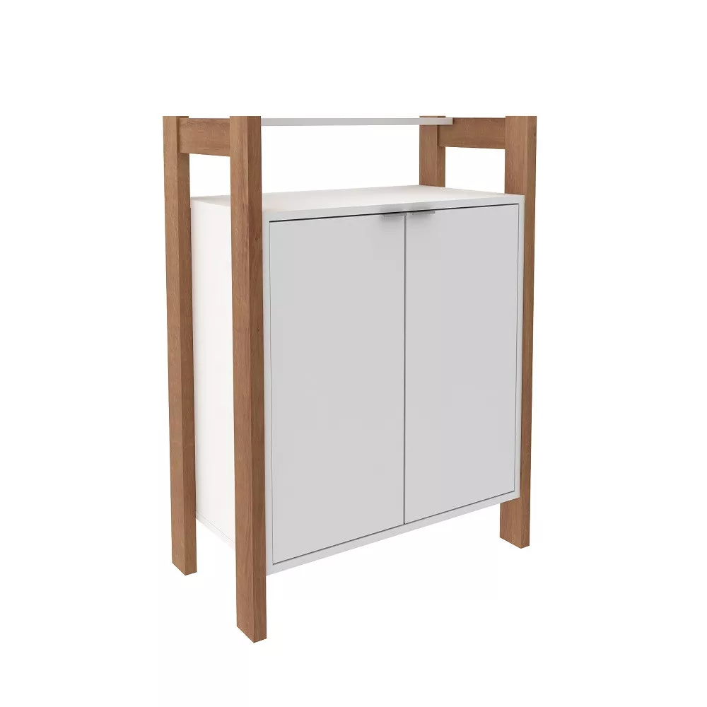 Balcão para Escritório 2 Portas com Pés AZ1008 Tecno Mobili