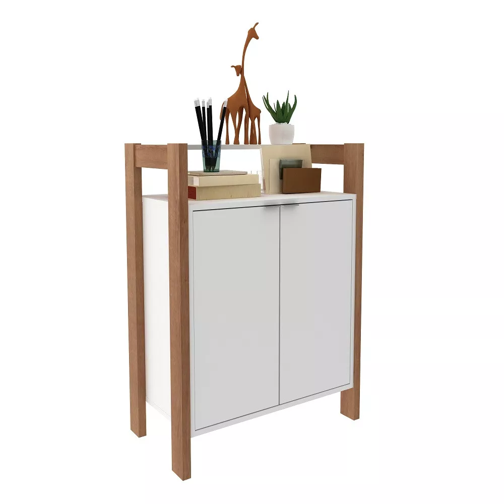 Balcão para Escritório 2 Portas com Pés AZ1008 Tecno Mobili