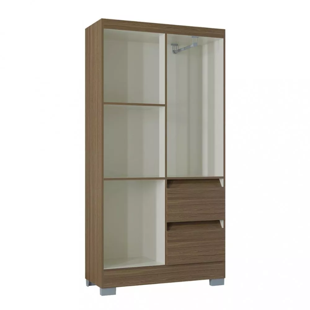 Guarda Roupa Solteiro 4 Portas 2 Gavetas Nápoles Poquema