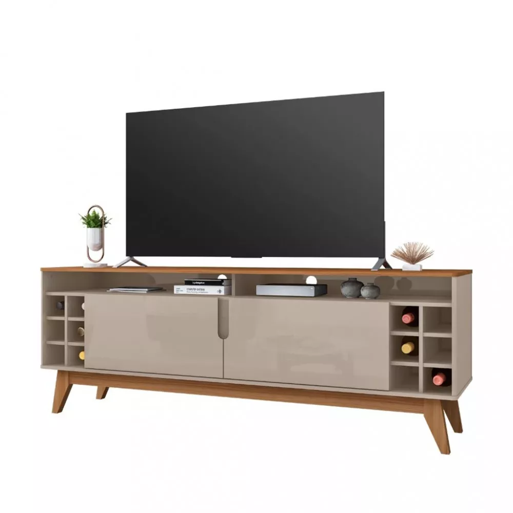 Rack para TV Até 60 Polegadas 2 Portas 160cm Wine Casa D