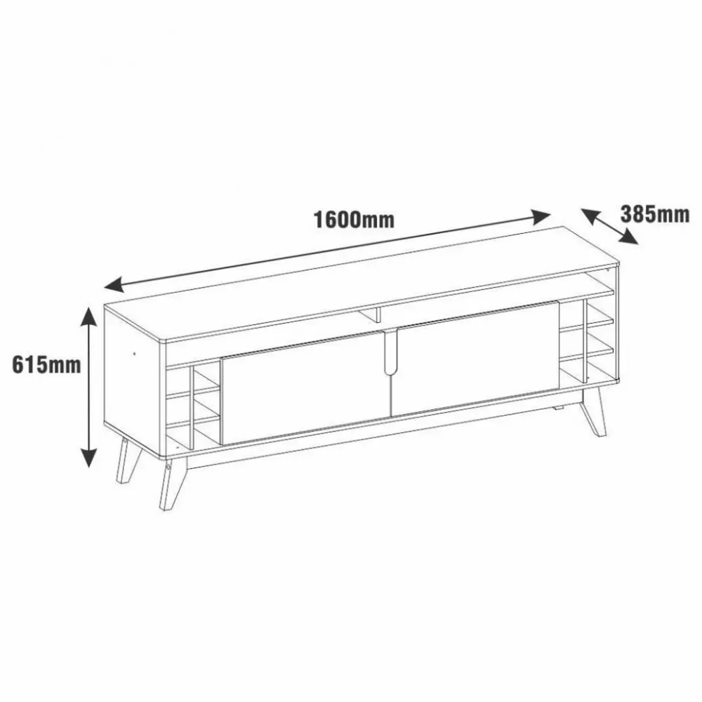 Rack para TV Até 60 Polegadas 2 Portas 160cm Wine Casa D