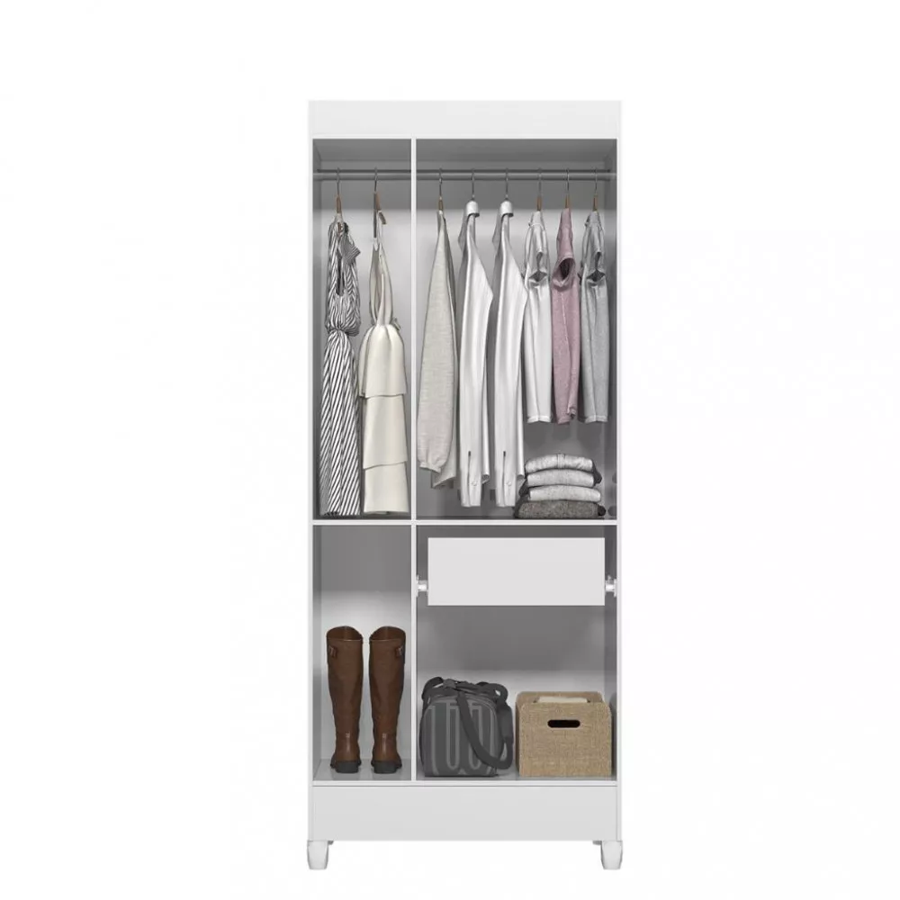 Guarda Roupa Solteiro 3 Portas 1 Gaveta Lyon Moval