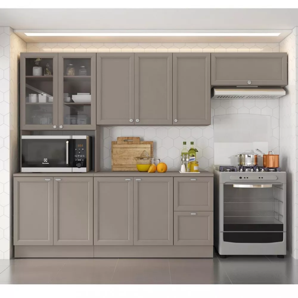 Cozinha Compacta 10 Portas 2 Gavetas Unna Poliman