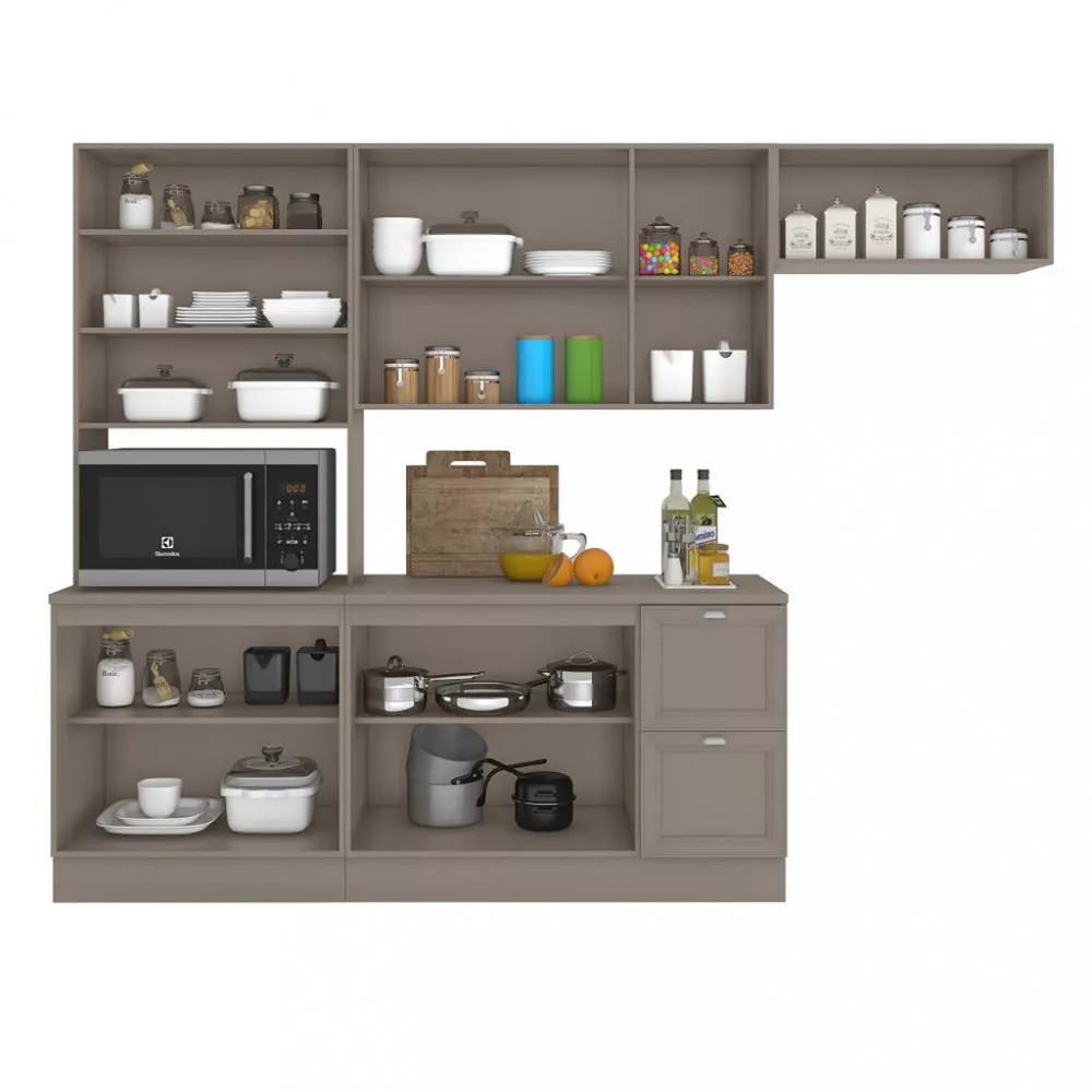 Cozinha Compacta 10 Portas 2 Gavetas Unna Poliman