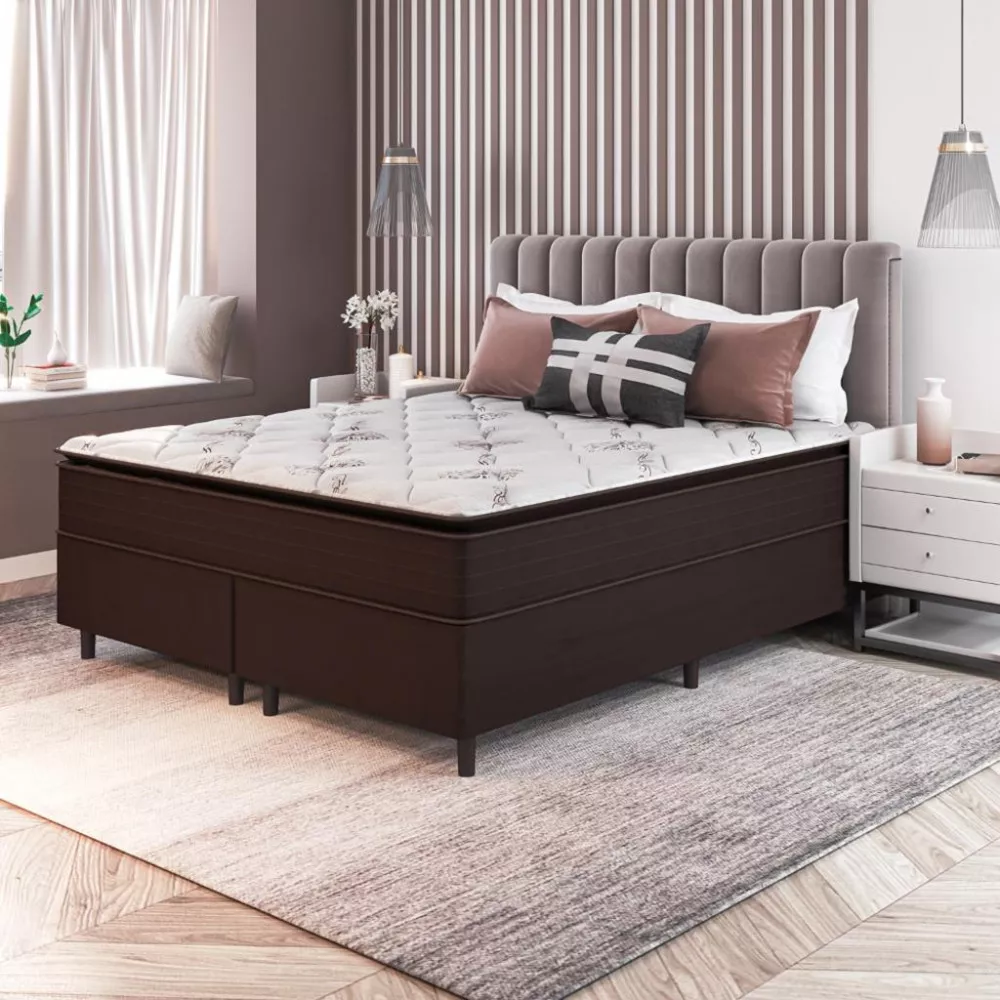 Cama Box Queen 158cm Molas Ensacadas Multiflex 2CEN Umaflex