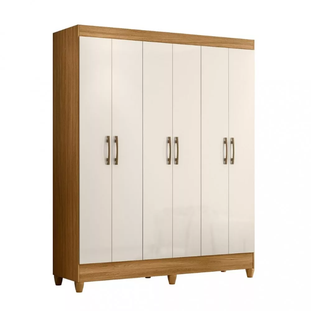 Guarda Roupa Solteiro 6 Portas 1 Gaveta Cancun Moval