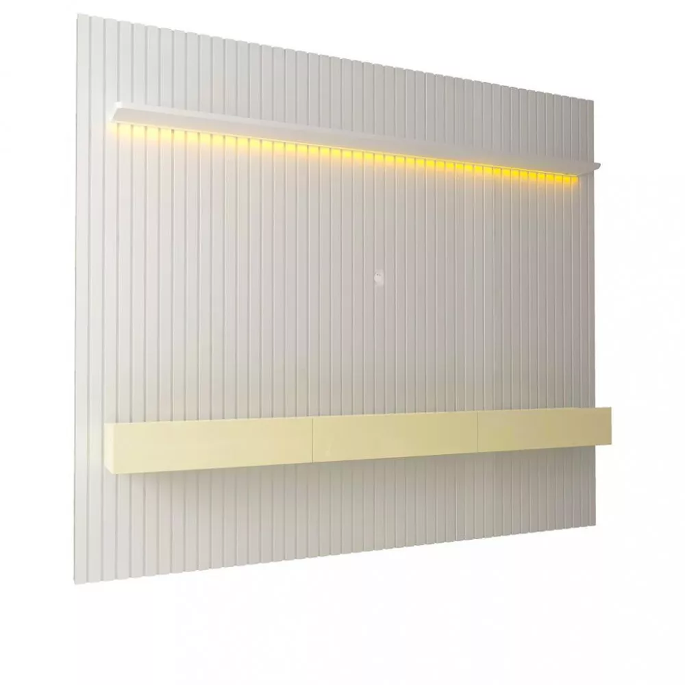 Image 1 of 3 of Painel para TV até 85 Polegadas 3 Gavetas Led Nobre Gelius