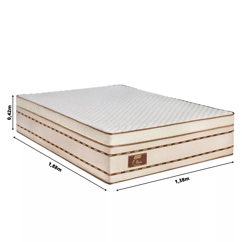Colchão Casal 138cm Molas Ensacadas Class Gazin