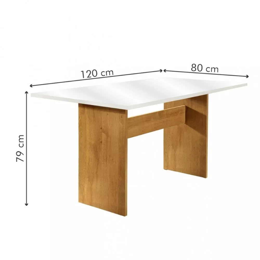 Conjunto Sala de Jantar Mesa 120cm 4 Cadeiras Tampo  Vidro Júlia Cel Móveis