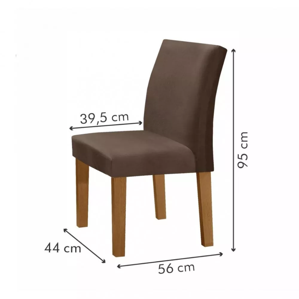 Conjunto Sala de Jantar Mesa 120cm 4 Cadeiras Tampo  Vidro Júlia Cel Móveis