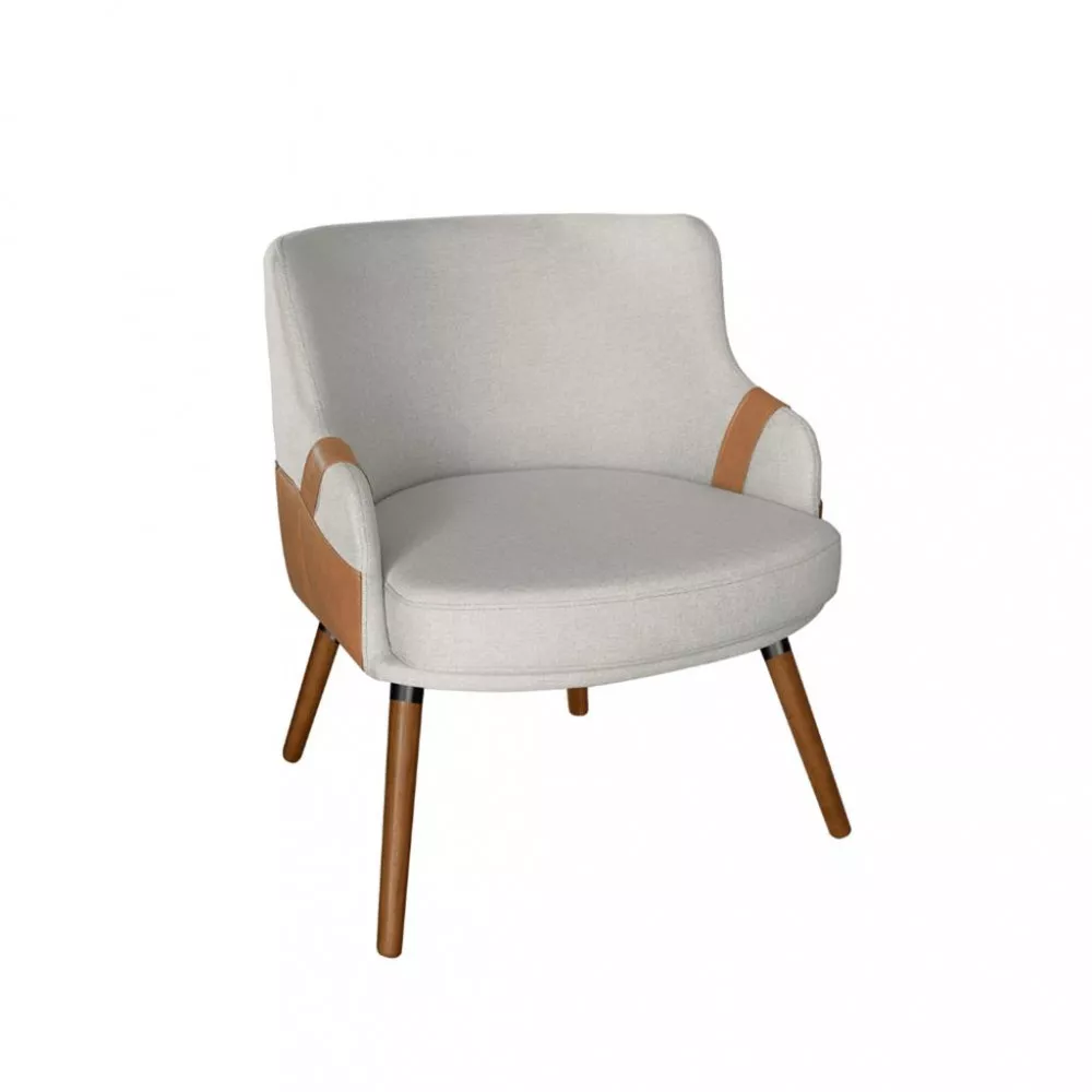 Poltrona 68cm Veludo Capri Konfort Móveis