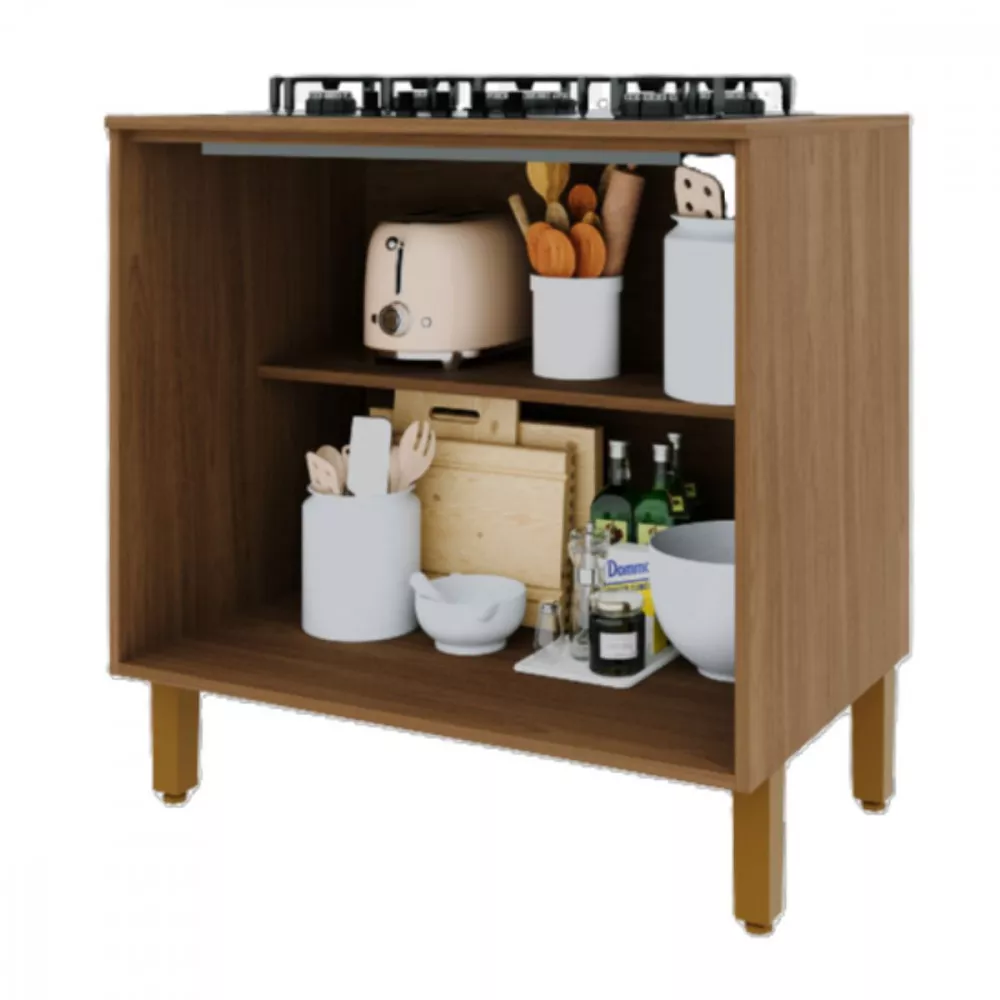 Balcão Cozinha 2 Portas 80cm Paris Indekes