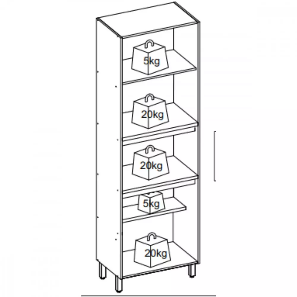 Paneleiro para 2 Fornos 2 portas 70cm Paris Indekes