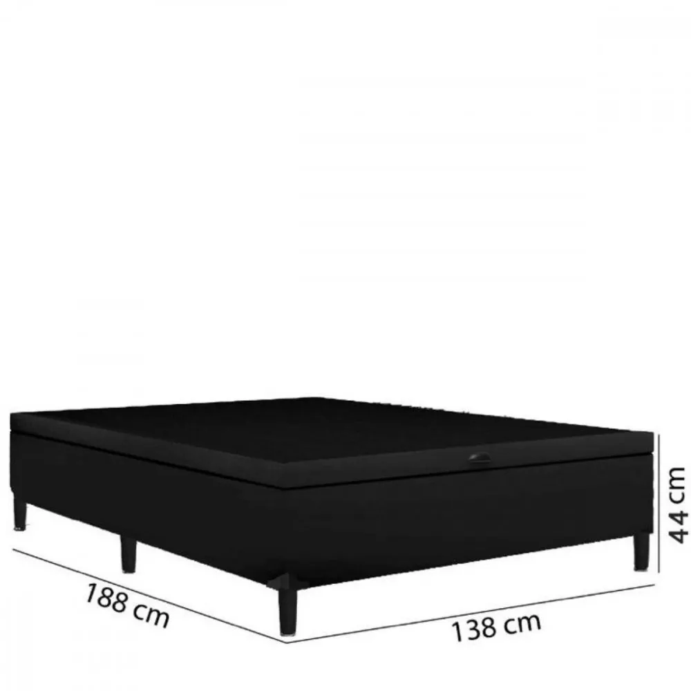 Base Box para Colchão Casal com Baú Itaflex 1,38x1,88x0,45