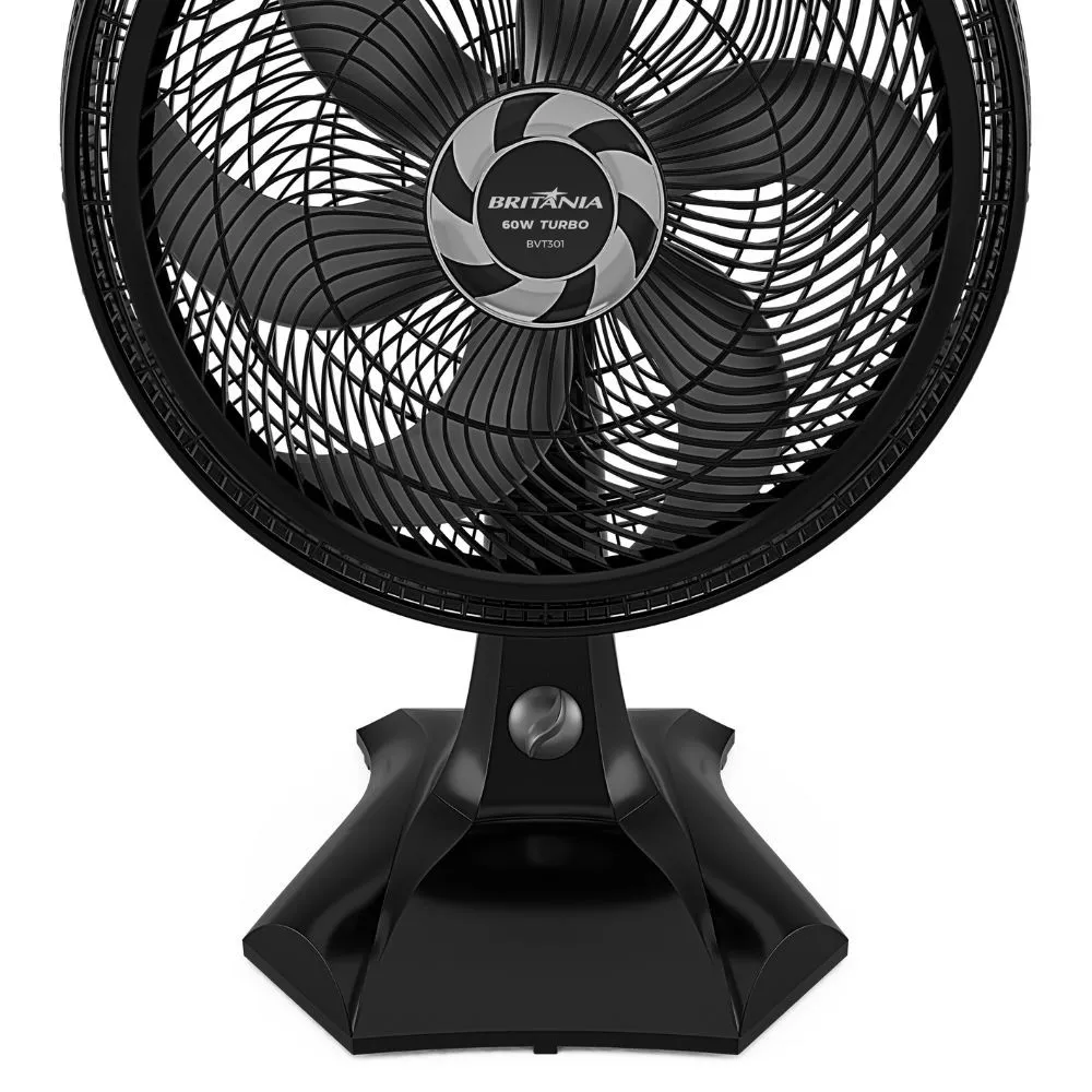 Ventilador de Mesa Britânia Maxx Force 30cm 6 Pás 3 Velocidades BVT301