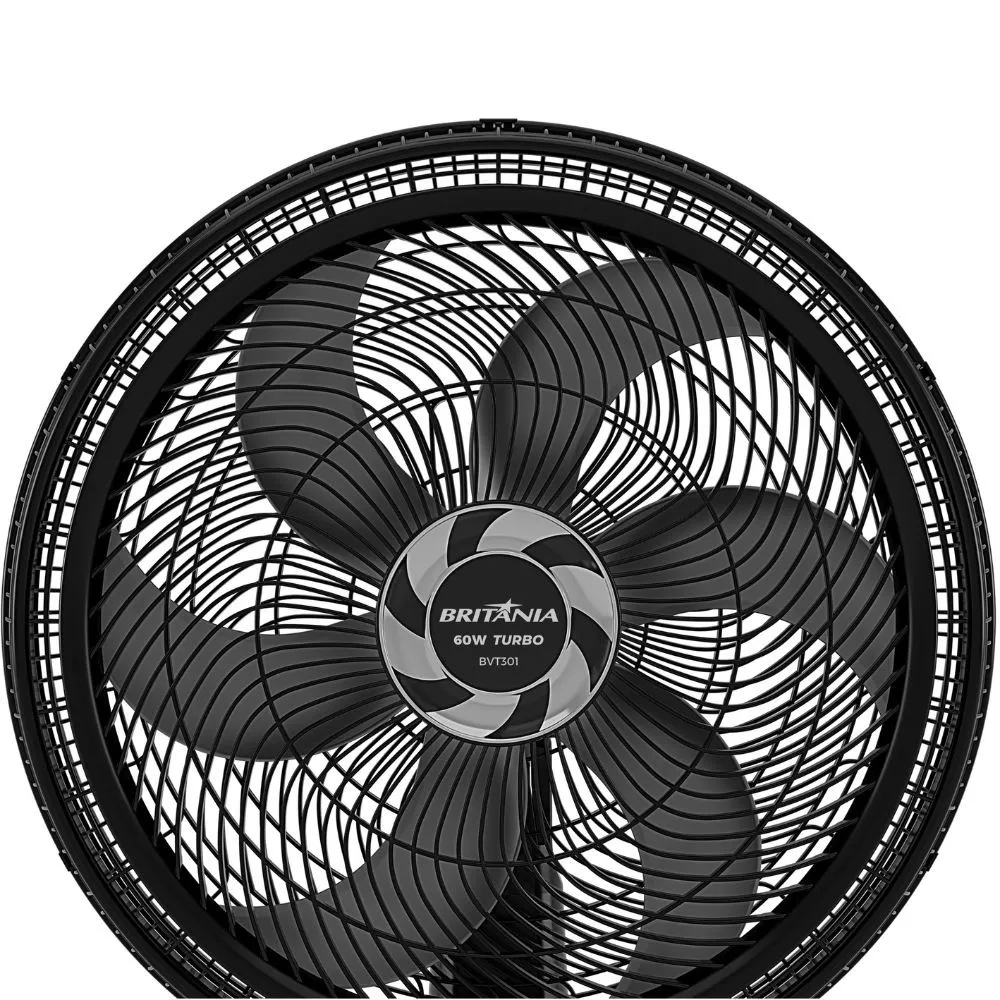 Imagem 9 de 11 de Ventilador de Mesa Britânia Maxx Force 30cm 6 Pás 3 Velocidades BVT301