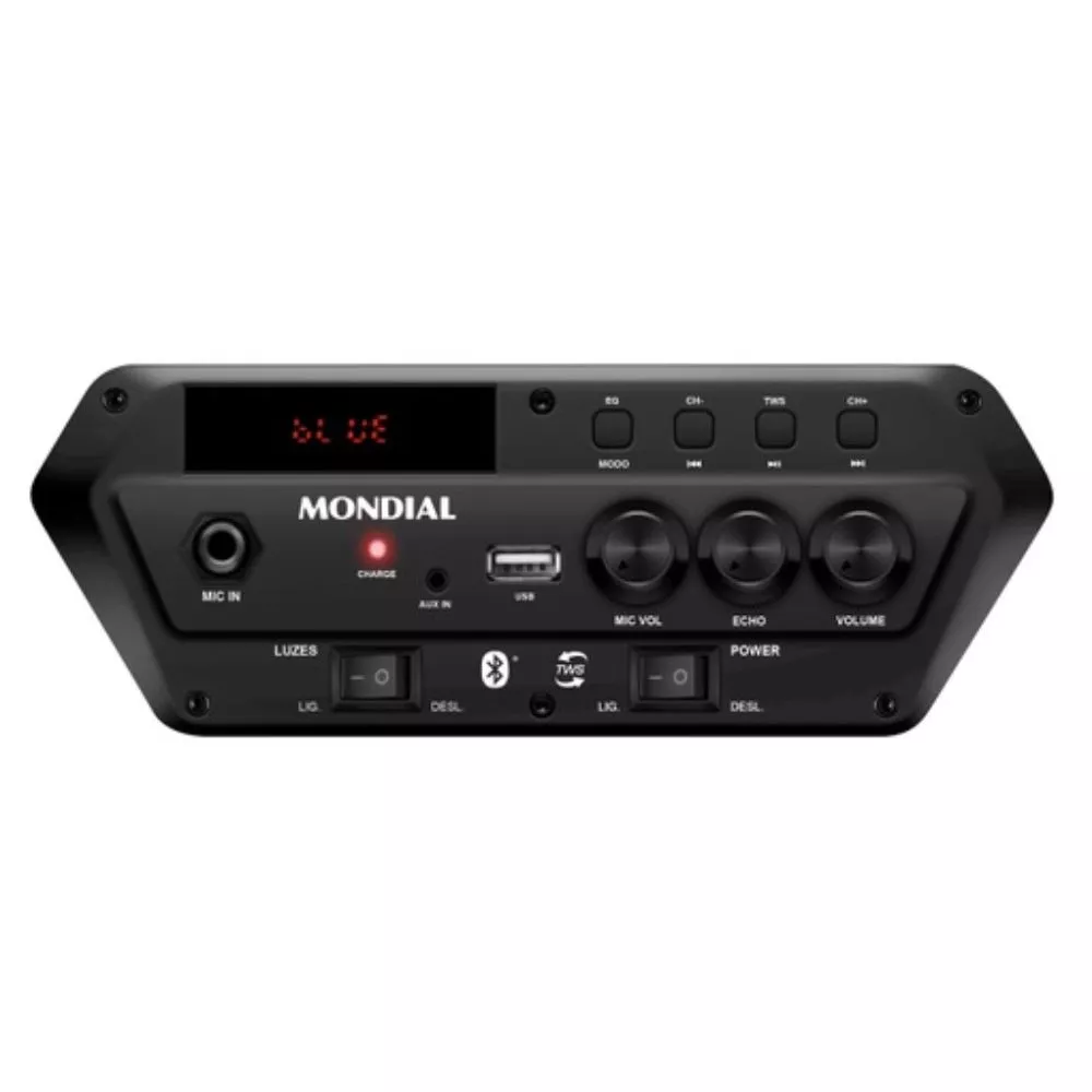 Caixa Amplificada Mondial 250W Bluetooth Recarregável CM-250