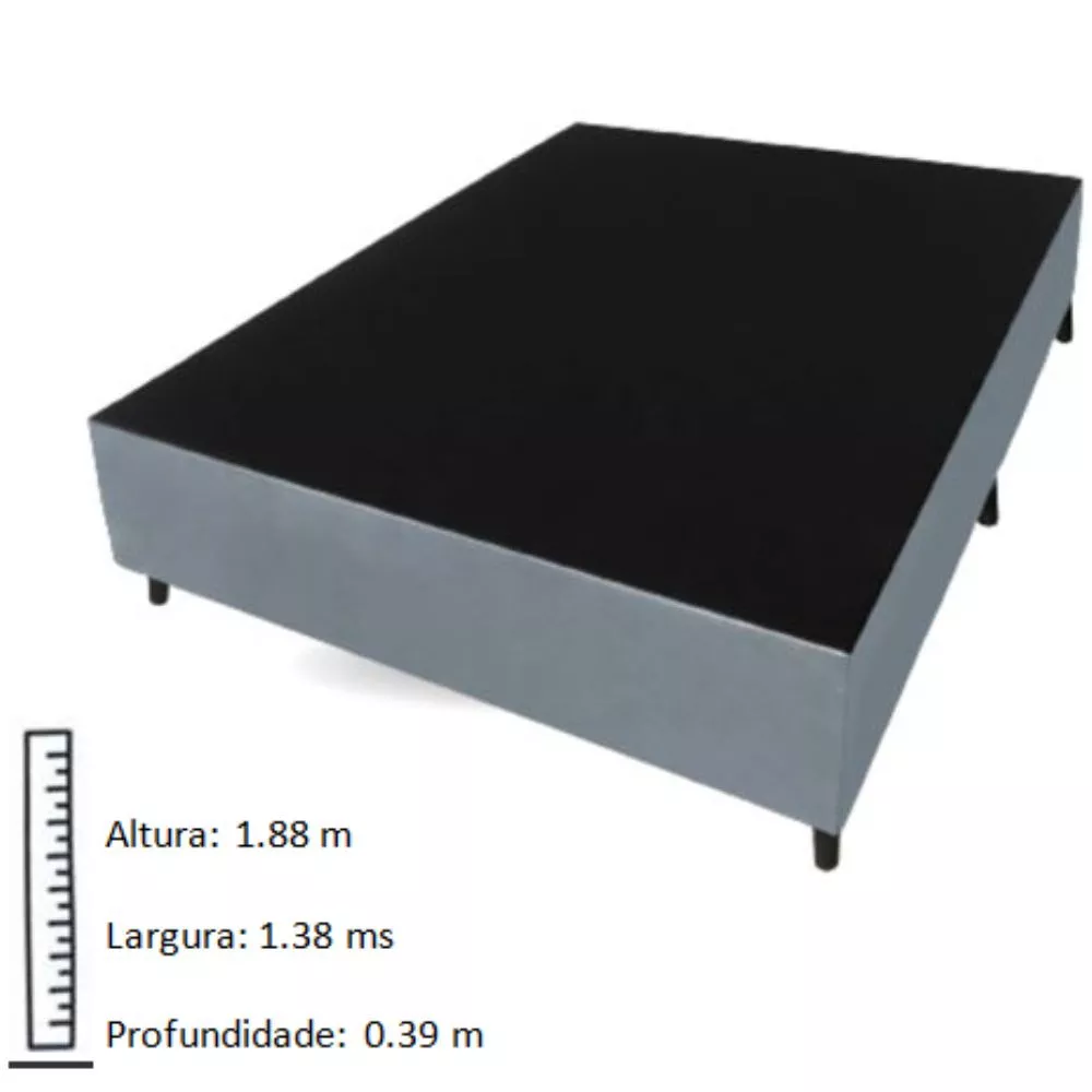 Base Box para Colchão Casal Itaflex 1,38x1,88x0,39