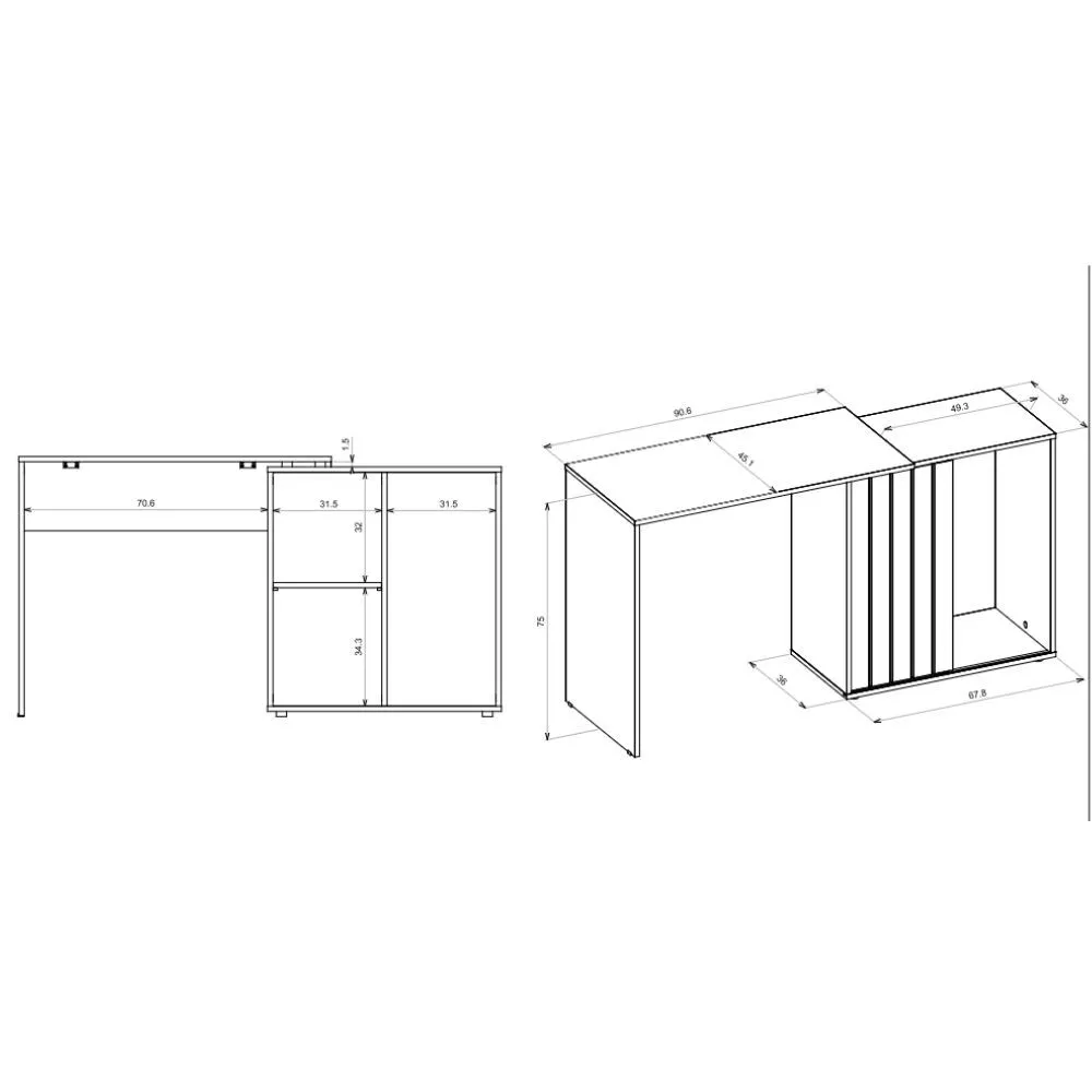 Escrivaninha De Estudos Caemmun Bisck 1,40