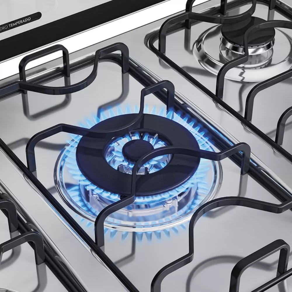 Fogão 5 Bocas com Mesa Inox Dako Magister