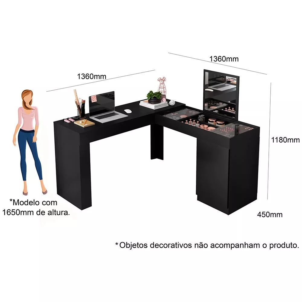 Escrivaninha Penteadeira Mobler Princesa