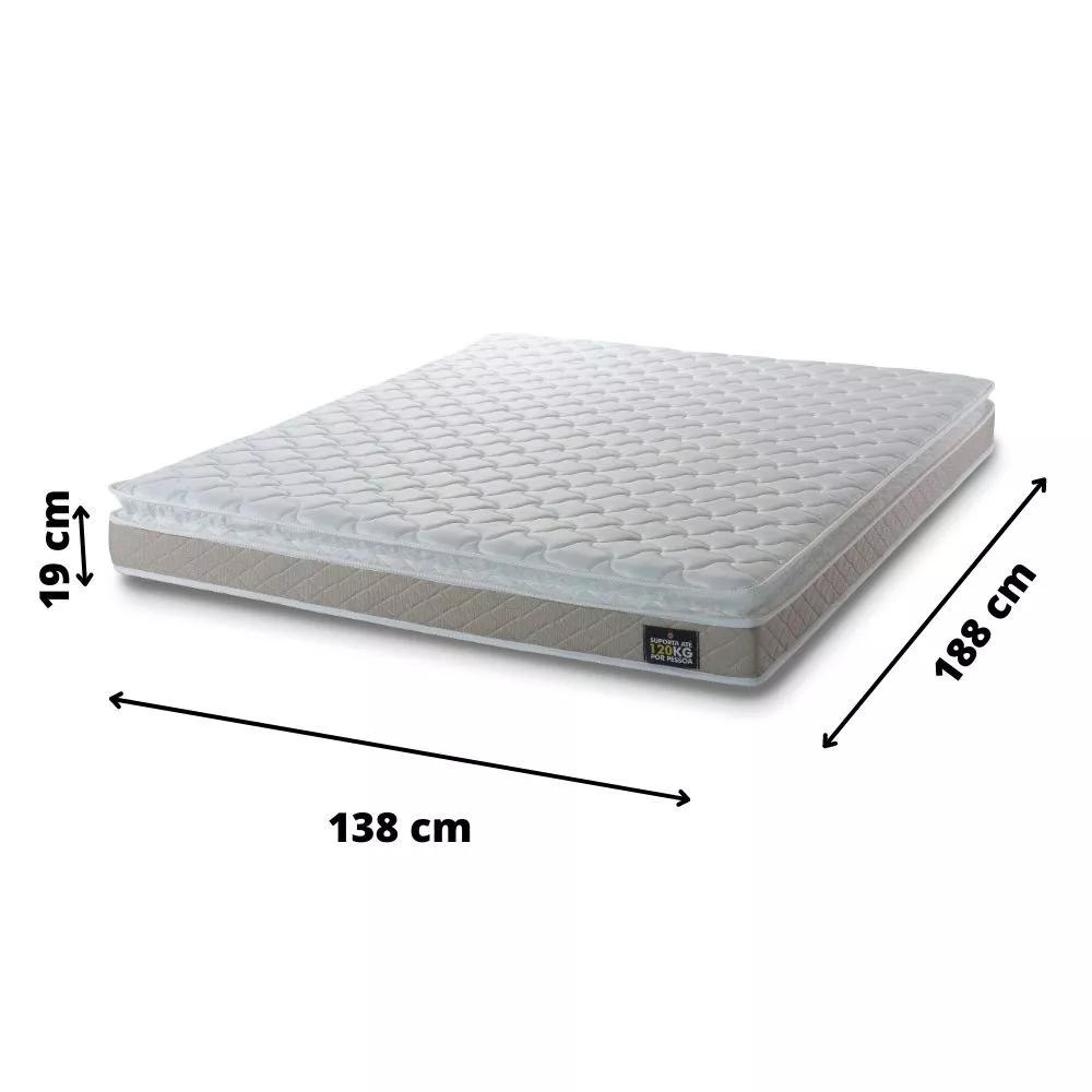 Colchão Casal De Espuma D33 Hellen Premiun One Face 1,38x1,88x19