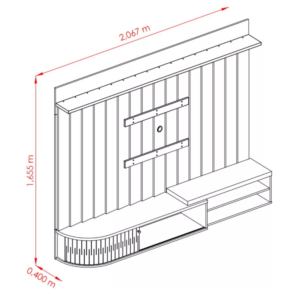 Home Painel Suspendo Imola Madetec 1 Porta Deslizante