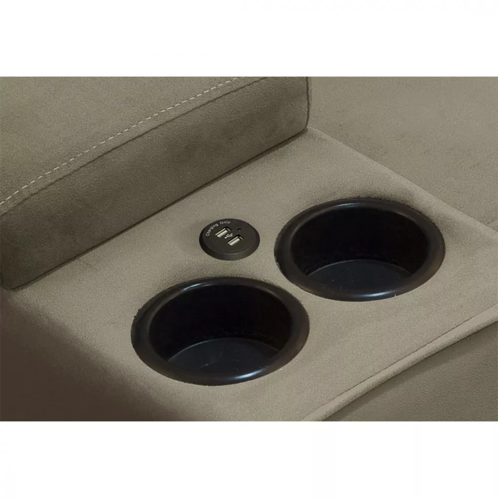 Sofá Ferguile Genebra 3 Lugares Com Porta Copo e USB