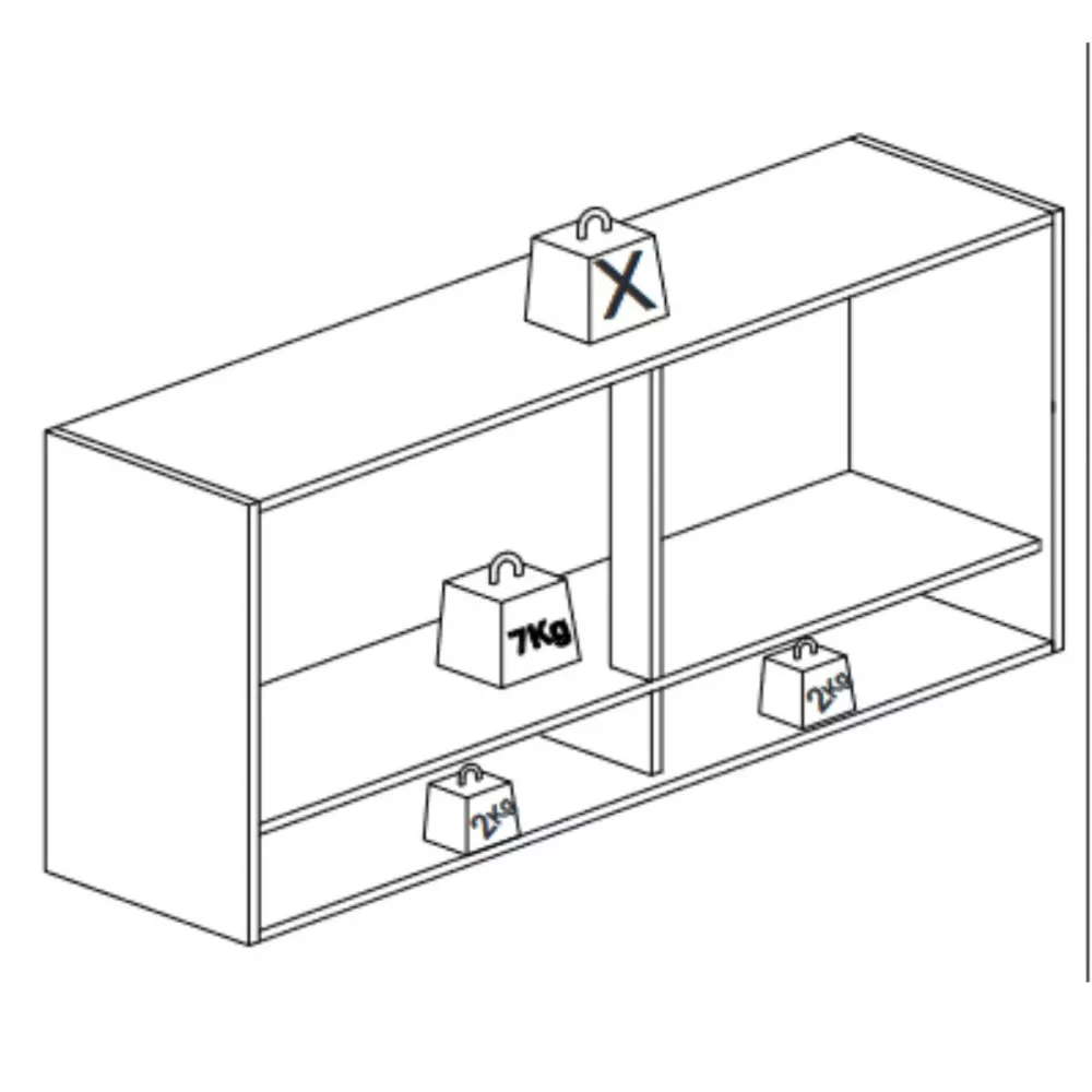 Armário Cozinha Paris 2 Portas Ripadas 1,20 Indekes