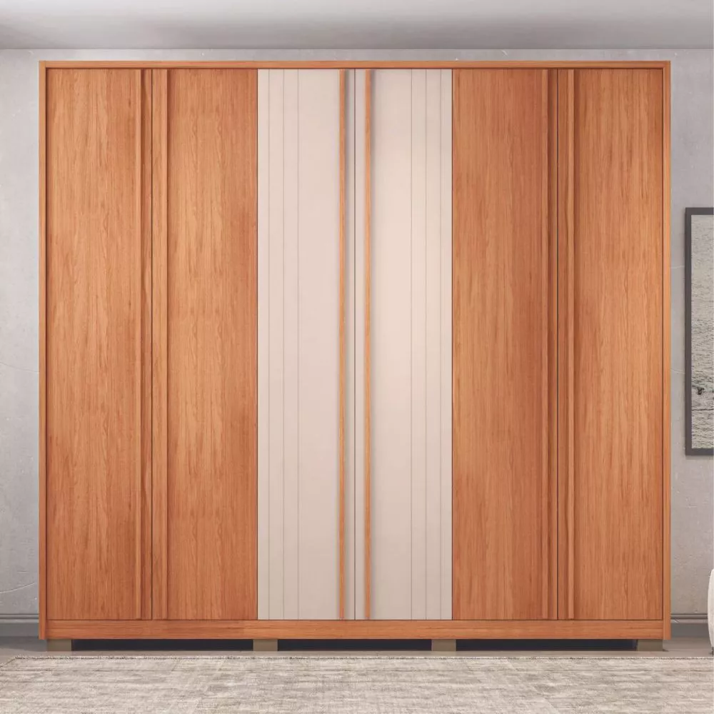 Guarda Roupa/ Roupeiro Mozart Caemmun 6 Portas e 4 Gavetas