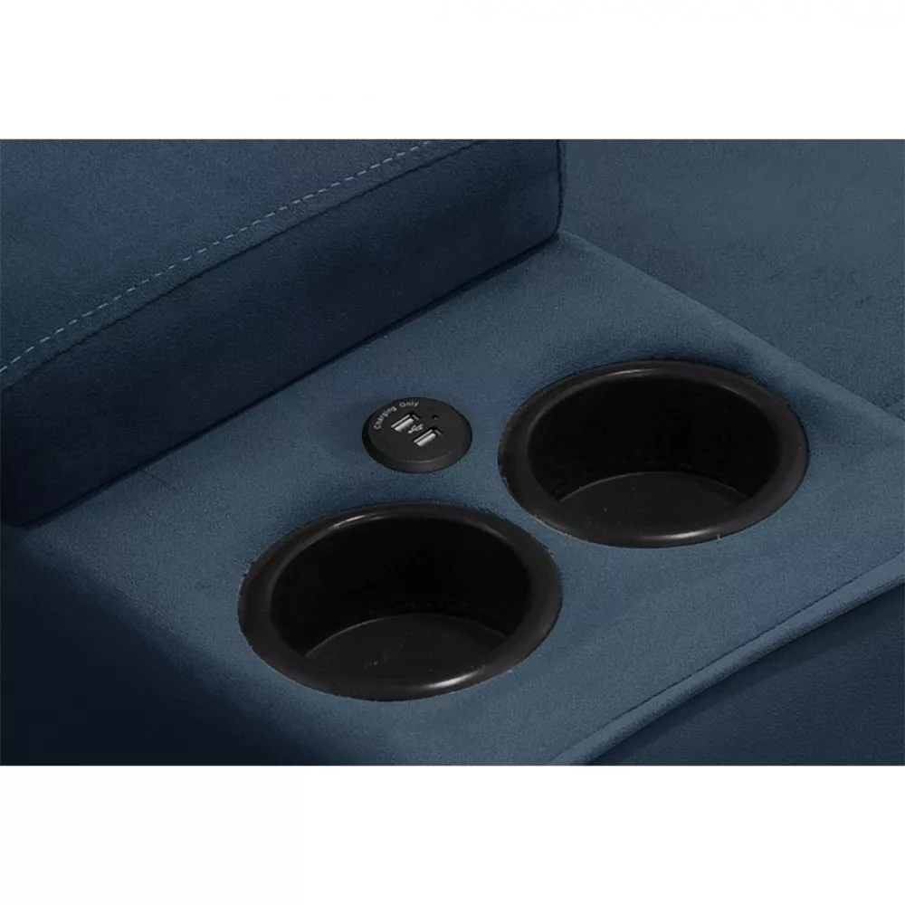 Sofá Ferguile Genebra 3 Lugares Com Porta Copo e USB