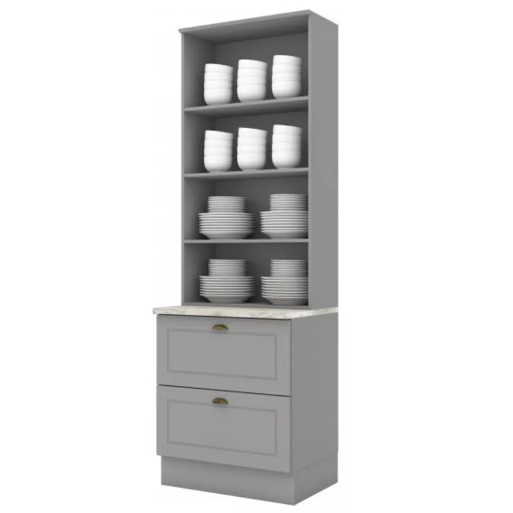 Cristaleira Henn Americana 2 Portas 2 Gavetas SD C357-05