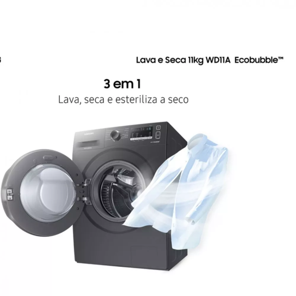 Lava e Seca Samsung 11kg Eco Bubble WD11A4453BX