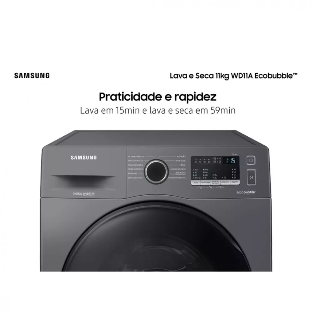 Lava e Seca Samsung 11kg Eco Bubble WD11A4453BX