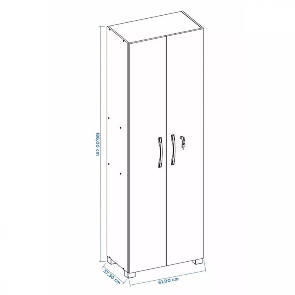 Armario Notável Multiuso 2 Portas Com Chave