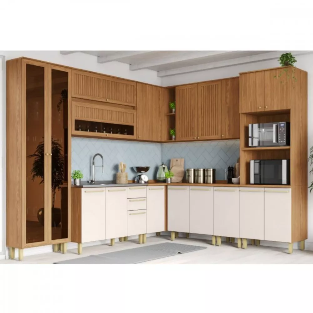 Armário Aéreo Canto Reto 1 Porta Requinte Henn