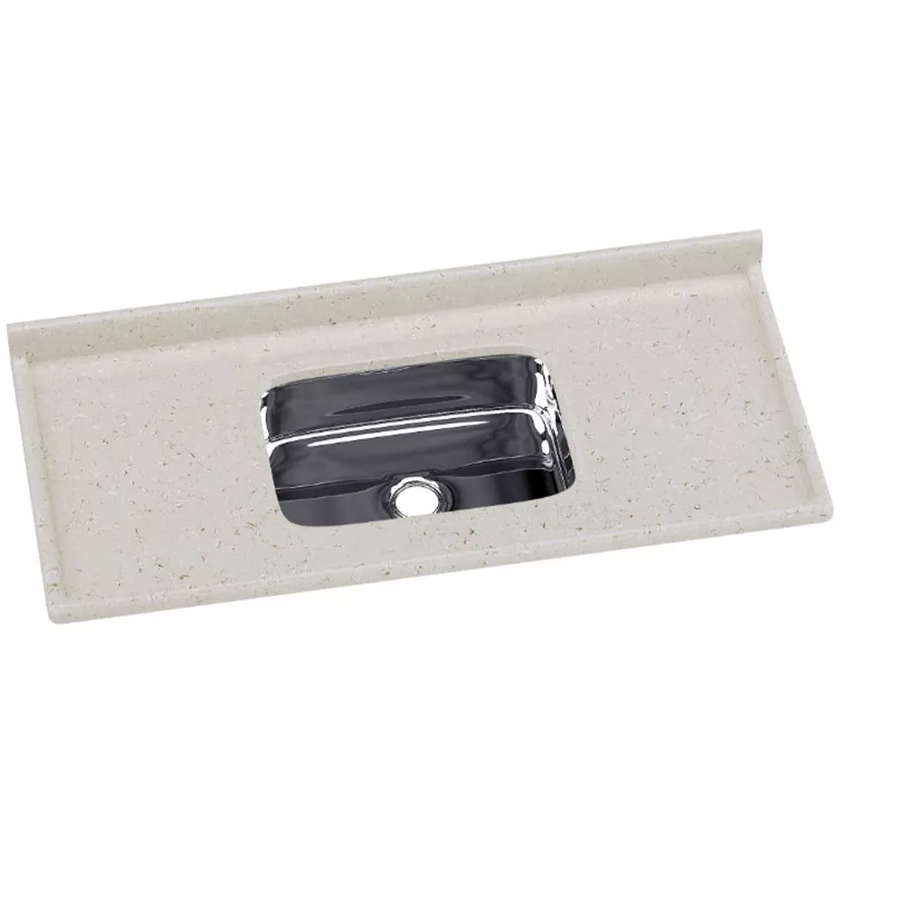 Tampo para Pia de Cozinha Roralit Granitado com Cuba em Inox 120 x 55cm 5622
