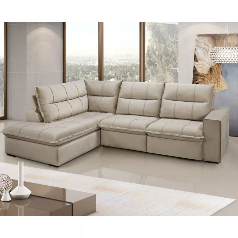 Sofá/ Estofado Solar Campus Com 2 Lugares e Chaise Direto