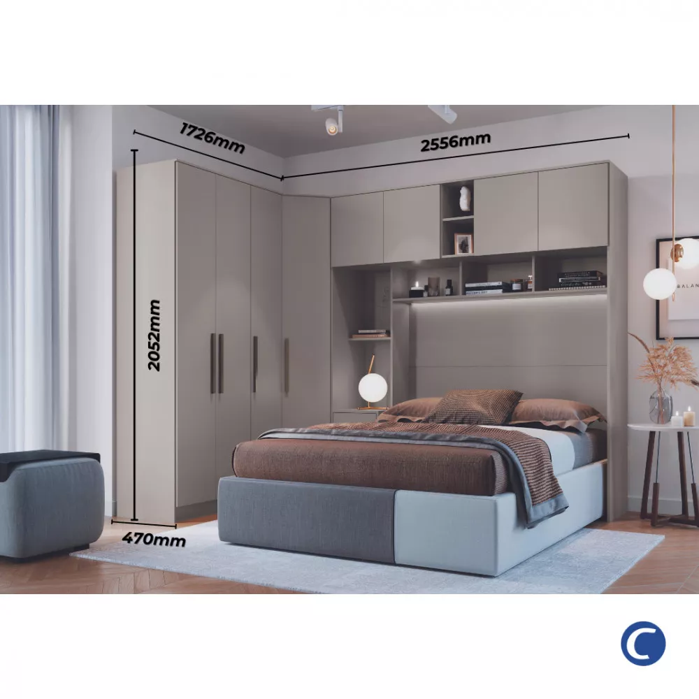 Quarto Modulado Móveis Castro 3 Peças