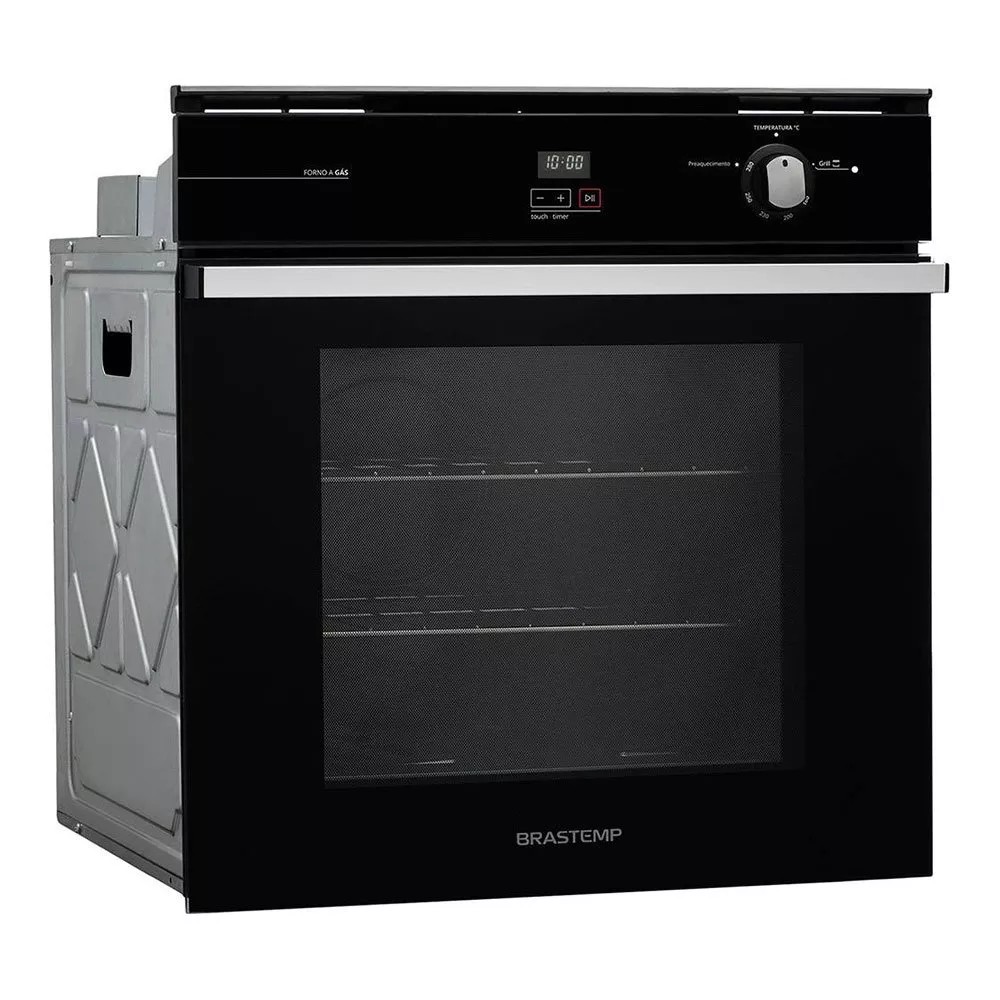 Forno à Gás Brastemp 78 Litros Touch Time de Embutir