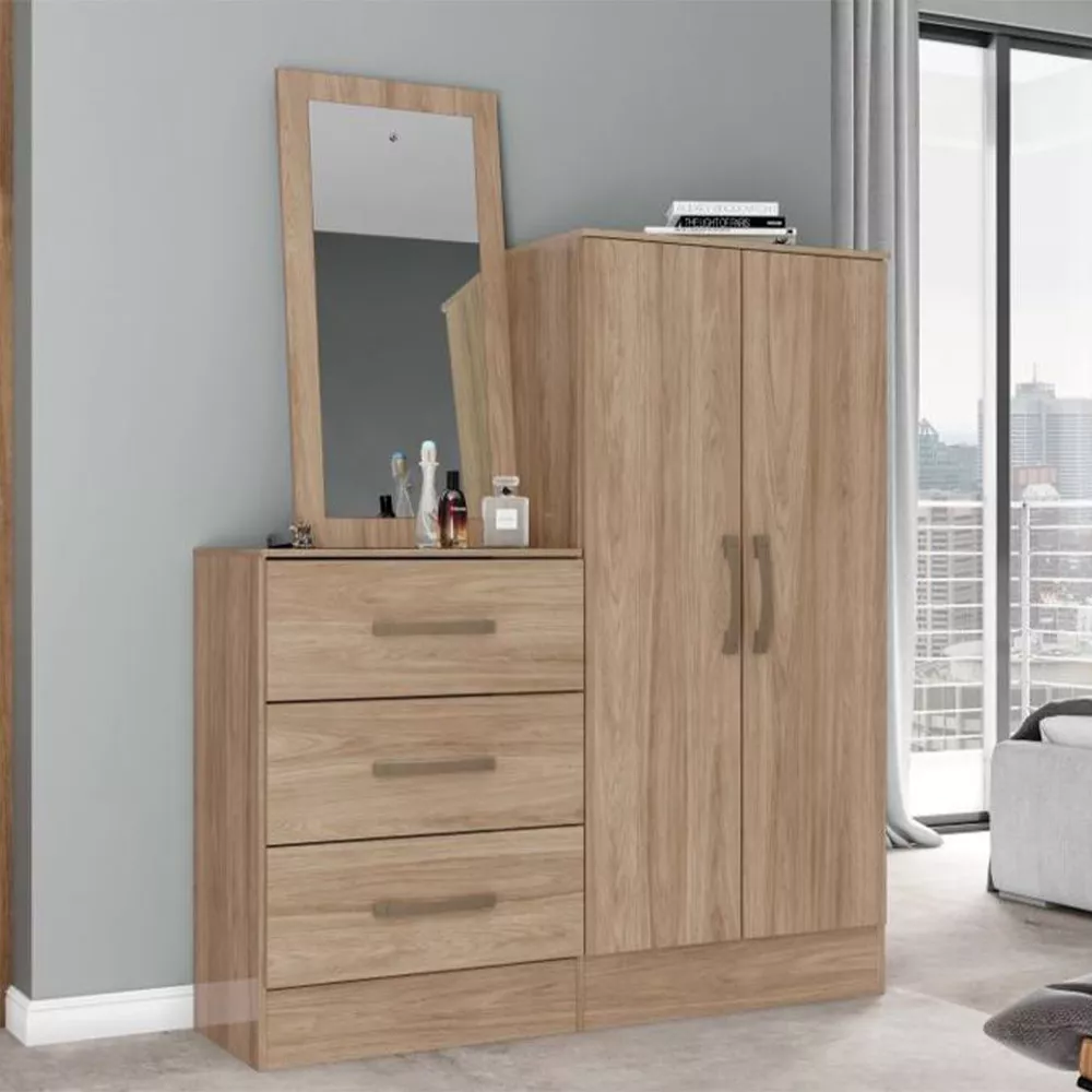 Cômoda 2 Portas 3 Gavetas com Espelho Henn