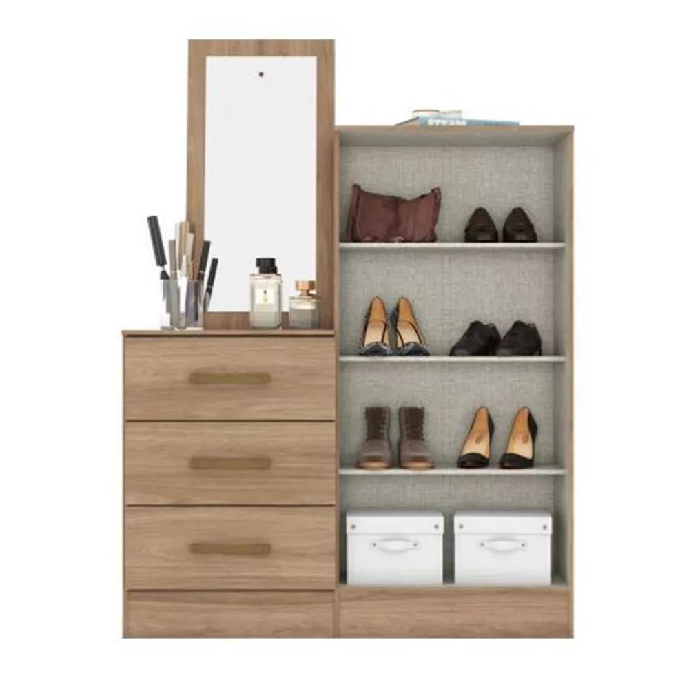 Cômoda 2 Portas 3 Gavetas com Espelho Henn
