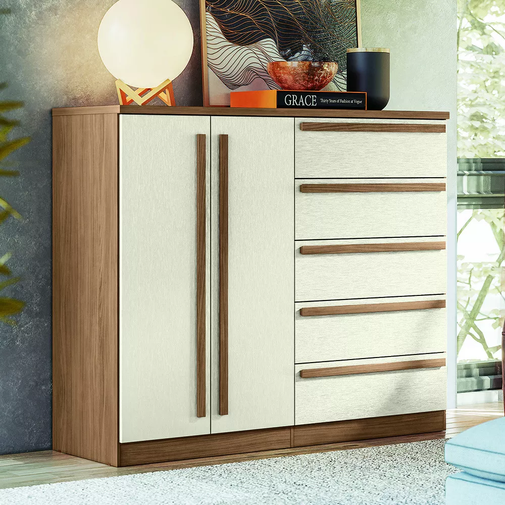 Image 0 of 7 of Cômoda 2 Portas e 5 Gavetas Málaga Gold Santos Andirá