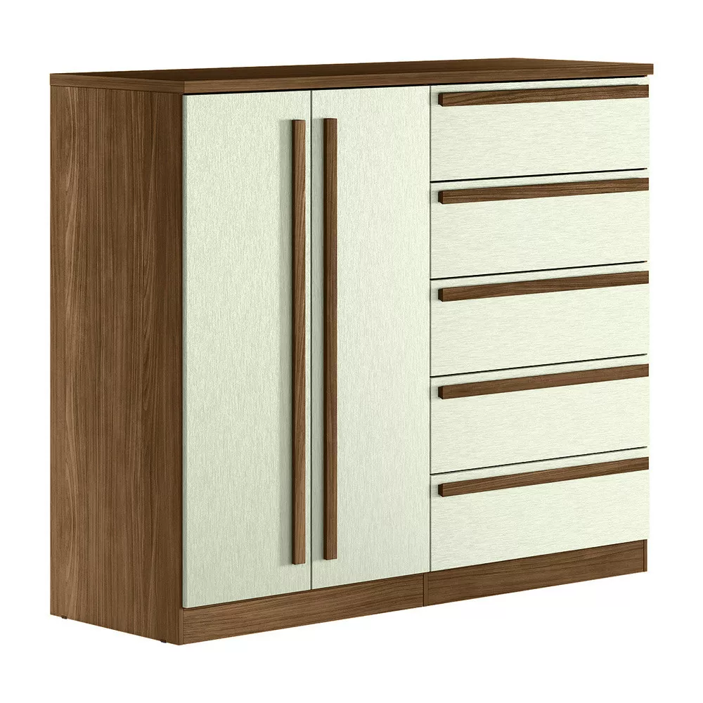 Image 1 of 7 of Cômoda 2 Portas e 5 Gavetas Málaga Gold Santos Andirá