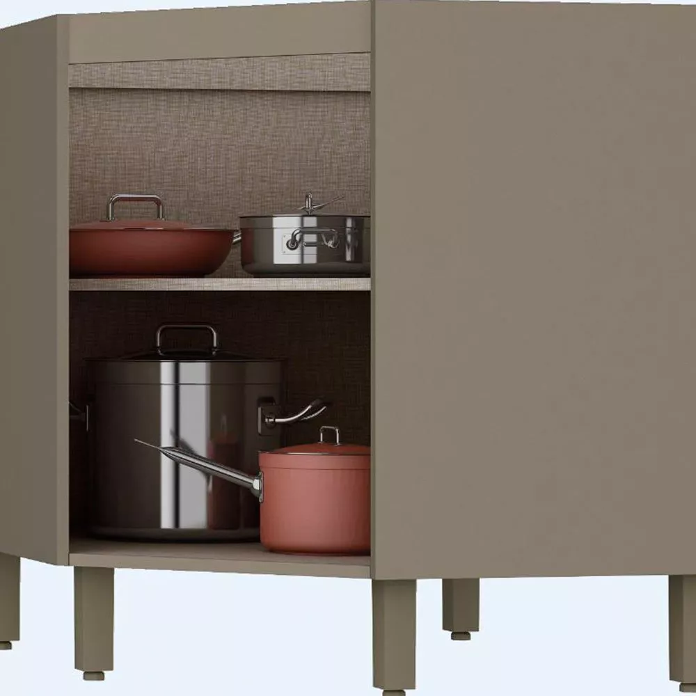 Balcão sem Tampo de Canto Obliquo Henn