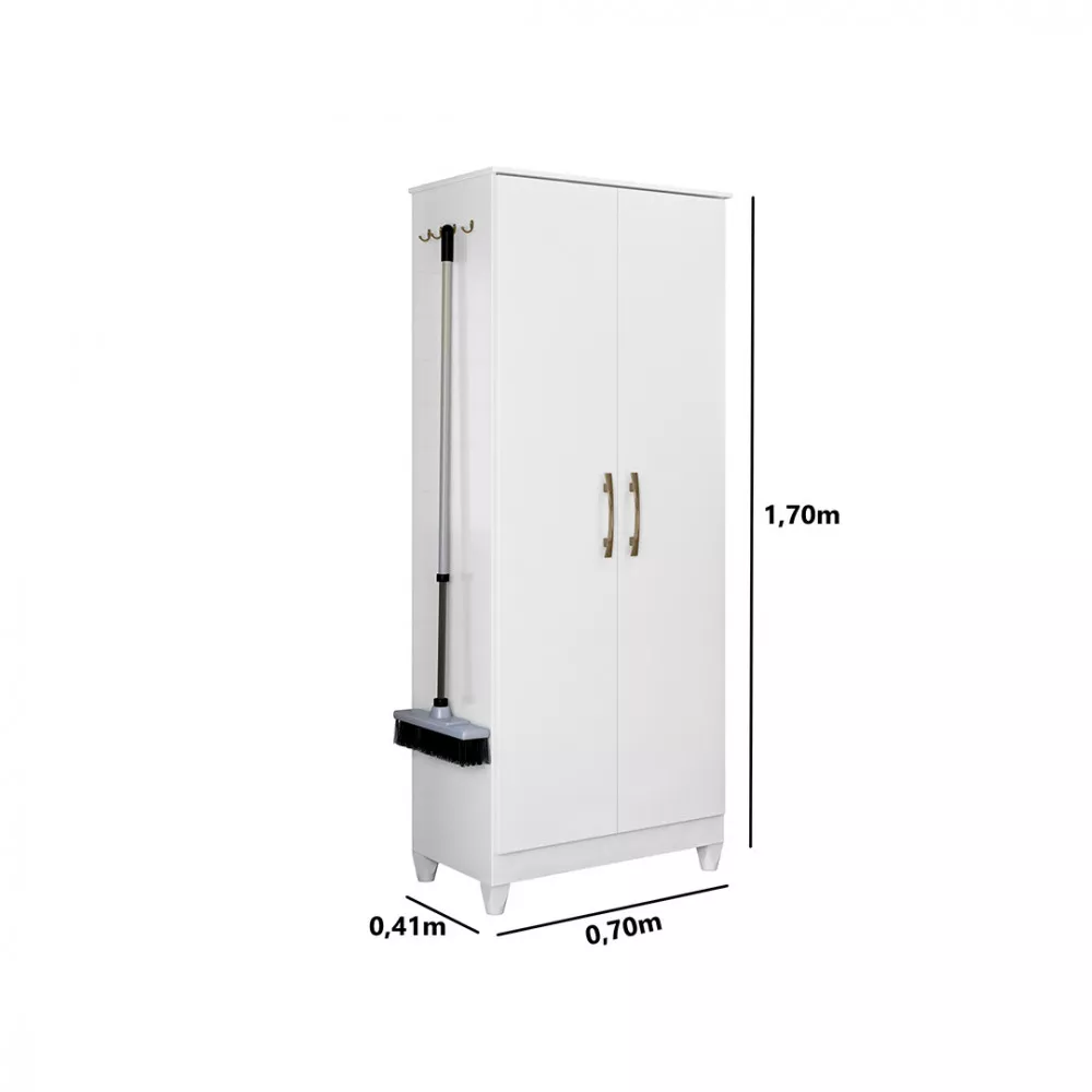 Armário Multiuso Moval Jade 2 Portas De Giro Com 4 Ganchos