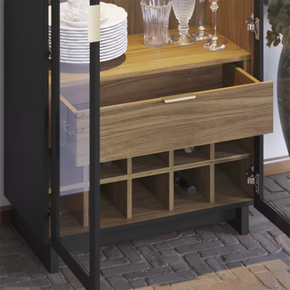 Cristaleira Colibri Guanabara Com 2 Portas E 1 Gaveta