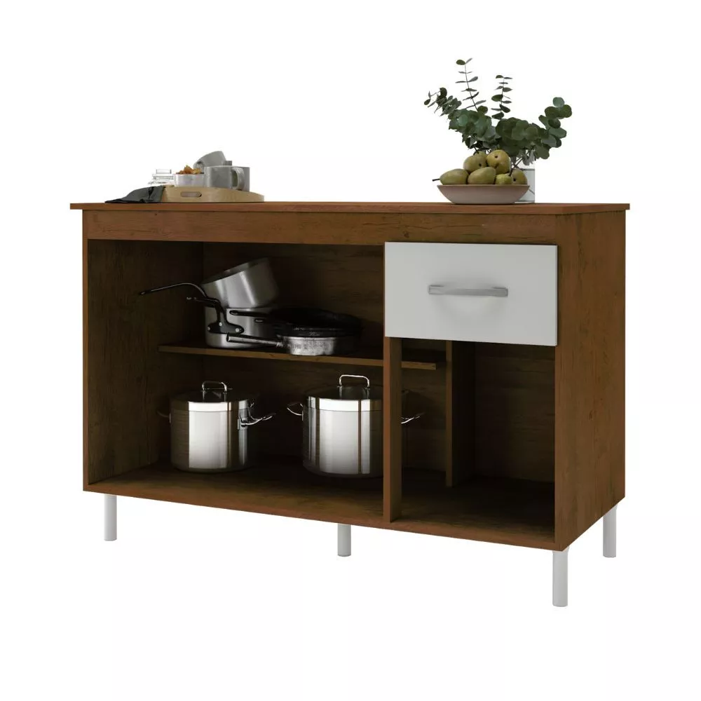 Balcão para Pia 120cm Indekes sem Tampo 6115.491